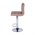 Banqueta Confort Estofada Pu Caramelo Base Cromada - Or Design