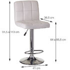 Banqueta Confort Estofada Pu Caramelo Base Cromada - Or Design