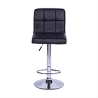 Banqueta Confort Estofada Pu Preta Base Cromada - Or Design