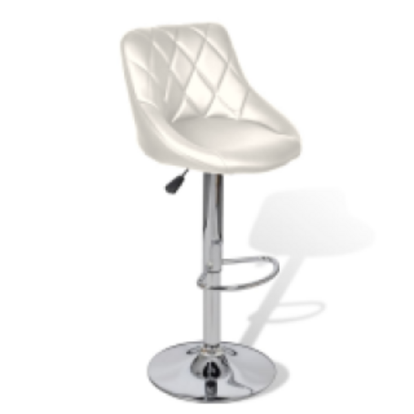 Banqueta Confort Gomos Giratória Branca Regulável