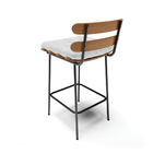 Banqueta Costela Corano Base Metálica Preto J01 - D'rossi - B