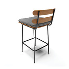 Banqueta Costela Linho Base Metálica Preto J01 - D'rossi - A2