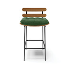 Banqueta Costela Suede Base Metálica Preto J01 - D'rossi - Ve