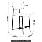 Banqueta Cozinha Média Kit 6 Milli Sintético Verde A14 - Mpoz