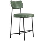 Banqueta Cozinha Média Kit 6 Milli Sintético Verde A14 - Mpoz