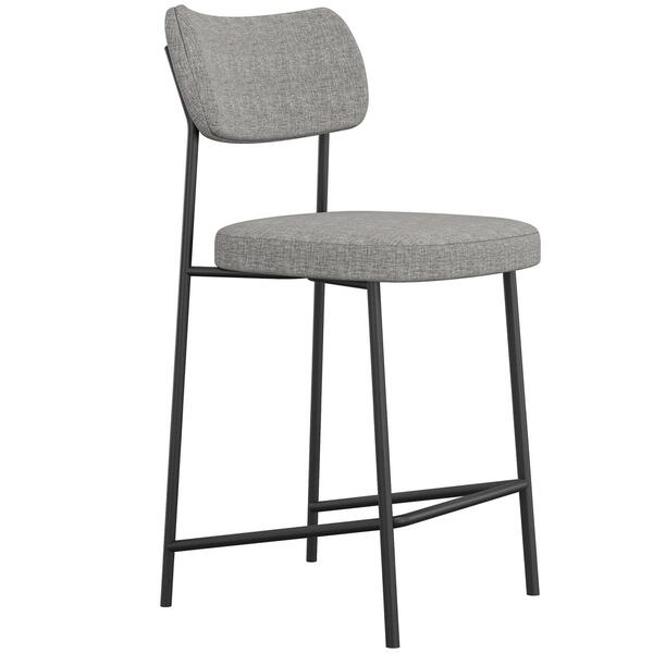 Banqueta Cozinha Média Milli Linho Cinza A14 - Mpozenato