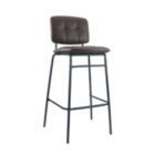 Banqueta Cozinha Vermelha Alta Estrutura Madeira