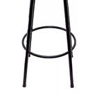 Banqueta Cyber Preta-junco Capuccino-assento Marrom Claro 70d