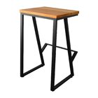 Banqueta De Aço Com Assento Maciço Preto