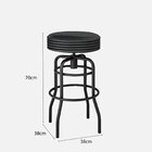 Banqueta De Aço Giratória Panamá  Preto