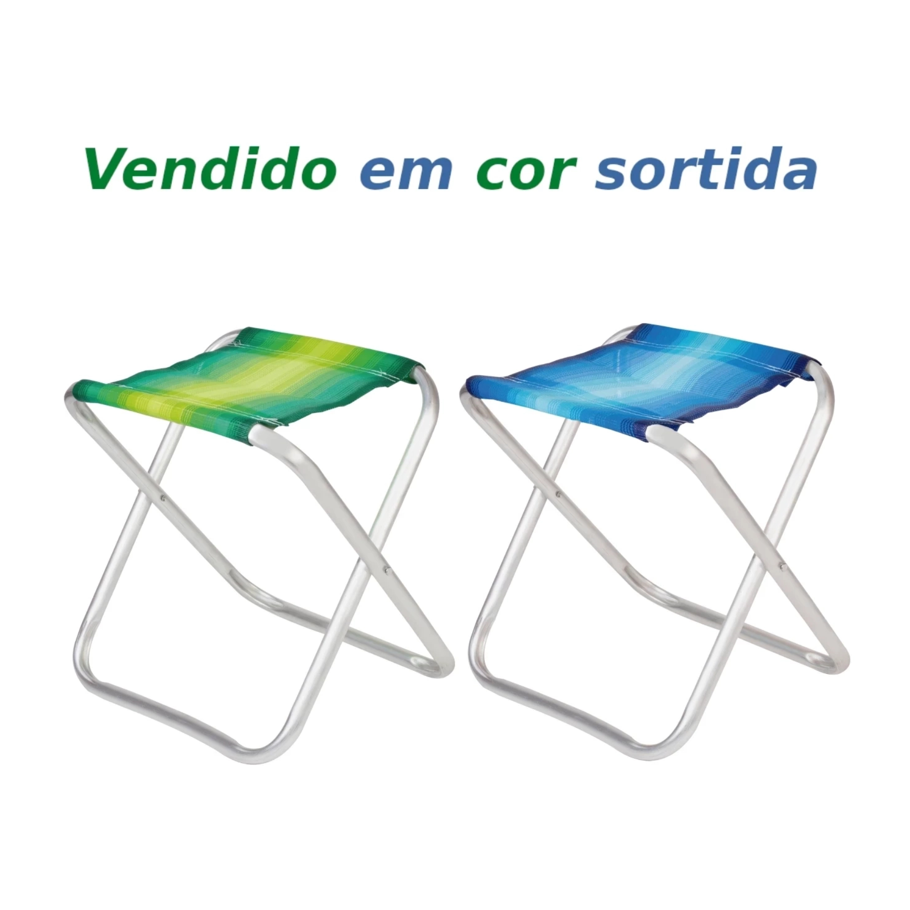 Banqueta para Praia Baixa em Alumínio 37cm Sortido Mor