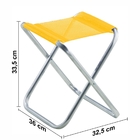Banqueta De Alumínio Dobrável Amarelo