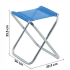 Banqueta De Alumínio Dobrável Azul