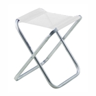 Banqueta De Alumínio Dobrável Branco