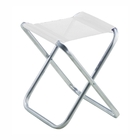 Banqueta De Alumínio Dobrável Branco