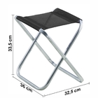 Banqueta De Alumínio Dobrável Preto