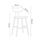 Banqueta De Cozinha Analu Assento E Encosto Em Pp E Estrutura