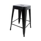 Banqueta de Cozinha Tolix Média Sem Encosto Preta