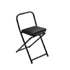 Banqueta De Ferro Dobrável Pesca Preto Cadeira Banco Industri
