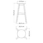 Banqueta De Madeira Alta Rústica Vermelha Tramontina 91413172