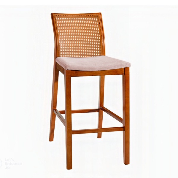 Banqueta De Madeira Em Veludo Rose Requiem