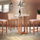 Banqueta De Madeira Em Veludo Rose Requiem