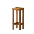 Banqueta De Madeira Maciça Alta Mel Nemargi