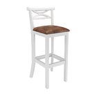 Banqueta De Madeira Maciça Sevilha Branco