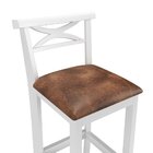 Banqueta De Madeira Maciça Sevilha Branco