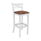 Banqueta De Madeira Maciça Sevilha Branco