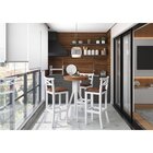 Banqueta De Madeira Maciça Sevilha Branco