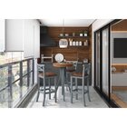 Banqueta De Madeira Maciça Sevilha Cinza