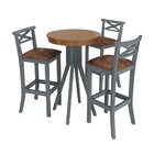 Banqueta De Madeira Maciça Sevilha Cinza