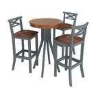 Banqueta De Madeira Maciça Sevilha Cinza