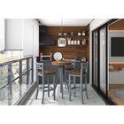 Banqueta De Madeira Maciça Sevilha Cinza