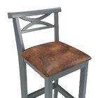 Banqueta De Madeira Maciça Sevilha Cinza