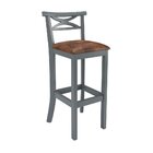 Banqueta De Madeira Maciça Sevilha Cinza