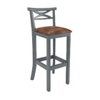 Banqueta De Madeira Maciça Sevilha Cinza