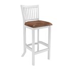 Banqueta De Madeira Maciça Valência Branco