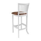 Banqueta De Madeira Maciça Valência Branco