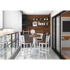 Banqueta De Madeira Maciça Valência Branco