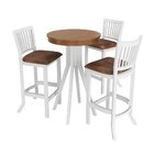 Banqueta De Madeira Maciça Valência Branco