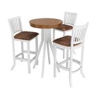 Banqueta De Madeira Maciça Valência Branco