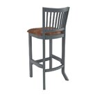 Banqueta De Madeira Maciça Valência Cinza