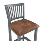 Banqueta De Madeira Maciça Valência Cinza