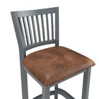 Banqueta De Madeira Maciça Valência Cinza