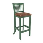 Banqueta De Madeira Maciça Valência Verde