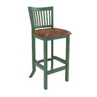 Banqueta De Madeira Maciça Valência Verde