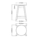 Banqueta De Madeira Média Rústica Vermelha Tramontina 91413147