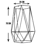 Banqueta Decorativa Aramado Base Preto Fosco Hexágonal Assent